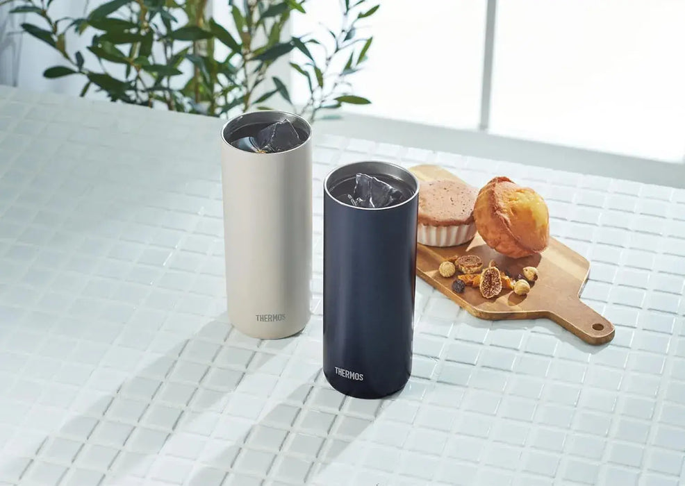 Thermos Vacuum Insulated Tumbler 20oz Brown Gold Lightweight