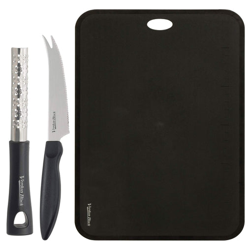Shimomura Kougyou Antibac Made In Japan Verdun Black Soft Sheet Cutting Board Set Ovb-914-Kiichin - The #1 Place for Japanese Goods in Your Hand!