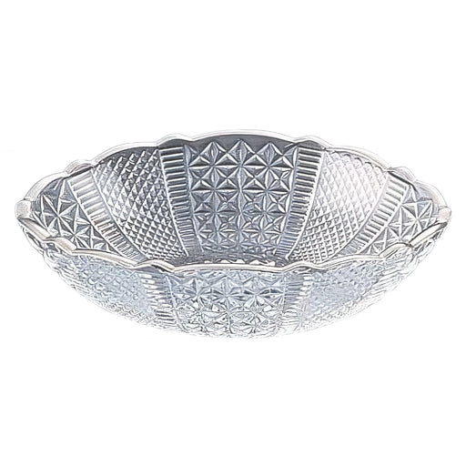 Aoyama Glass Medium Bowl - Edo Pattern Platinum Exquisite Tableware for Elegant Dining-Kiichin - The #1 Place for Japanese Goods in Your Hand!