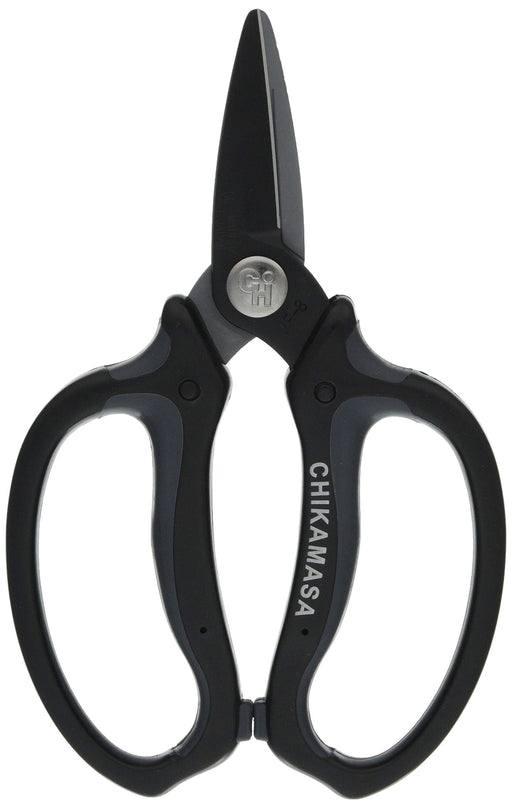 Chikamasa MF-8000B Ultra Rosso Flower Scissors Black w/Cap-Kiichin - The #1 Place for Japanese Goods in Your Hand!