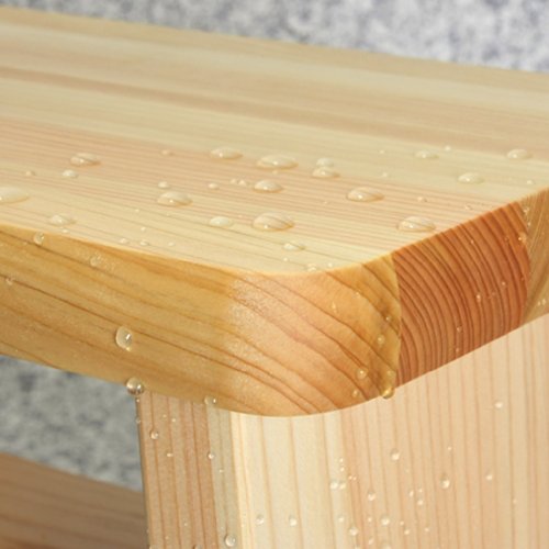Daiwa Industry Hinoki Bath Chair - Japan Made, Mildew Resistant, Water Repellent, 24cm Wide-Kiichin - The #1 Place for Japanese Goods in Your Hand!