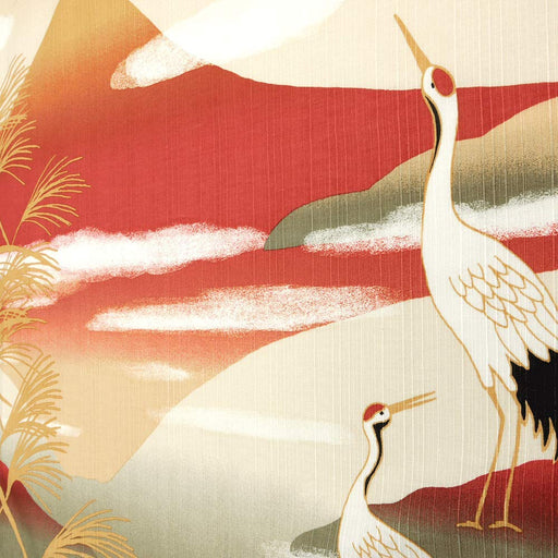 50Cm Crane Akane Fuji Japan Wrapping Cloth - Hama Pattern-Kiichin - The #1 Place for Japanese Goods in Your Hand!