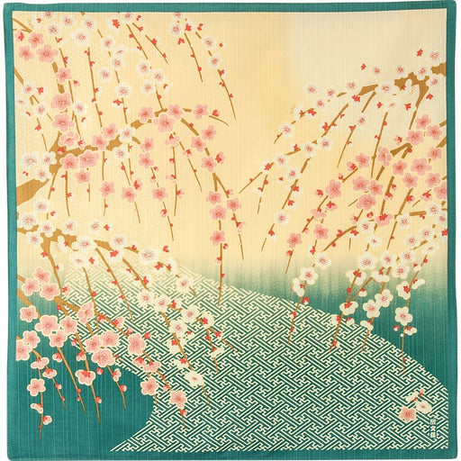 50Cm Saaya-Shaped Weeping Plum Eme Blue Furoshiki from Japan-Kiichin - The #1 Place for Japanese Goods in Your Hand!