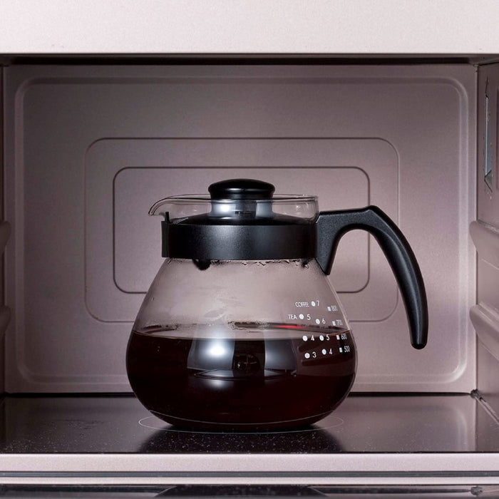Hario 1000ml Coffee & Tea Server TCR-100-B Lever Microwave/Dishwasher Safe-Kiichin - The #1 Place for Japanese Goods in Your Hand!