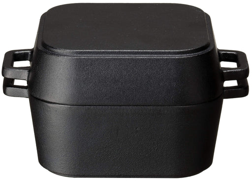 Ishigaki Industry Japan Iron Casting 18.5X14.5X10Cm 980Ml Capacity with Lid - Premium Quality Kitchenware-Kiichin - The #1 Place for Japanese Goods in Your Hand!