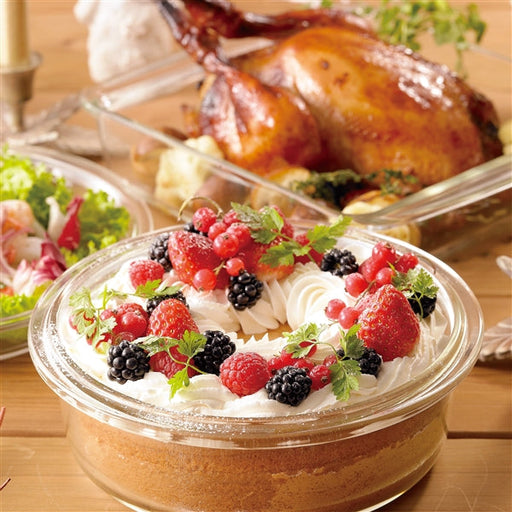 Iwaki Heat-Resistant Glass Cake Pan - Durable Round Baking Dish-Kiichin - The #1 Place for Japanese Goods in Your Hand!