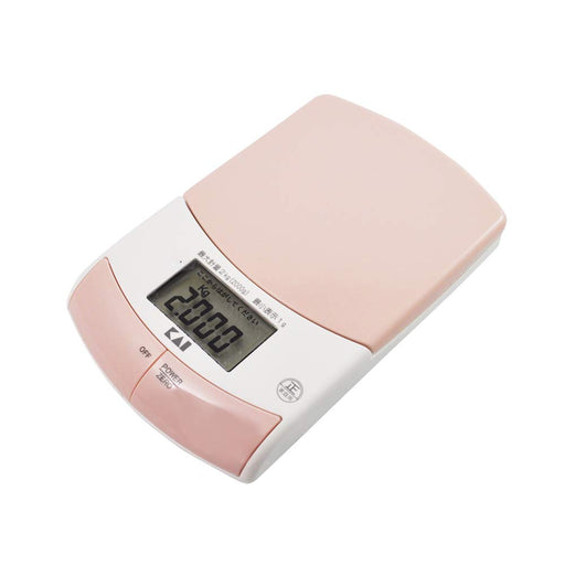 : Kai Corporation Thin Digital Scale 2Kg Pink-Kiichin - The #1 Place for Japanese Goods in Your Hand!