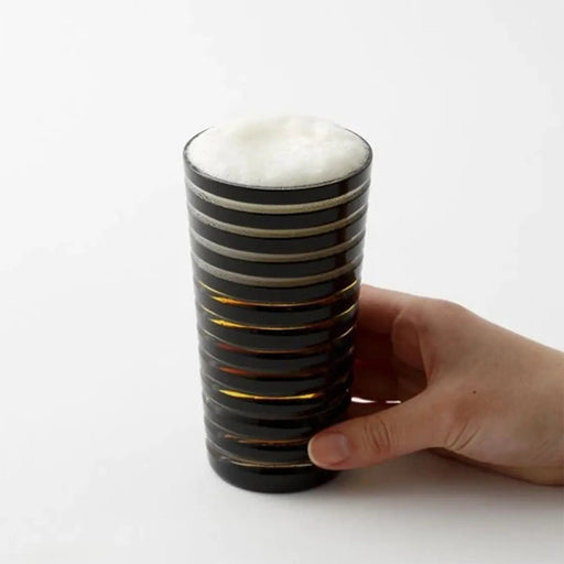 Kimoto Glass Tokyo Kuroco Edo Kiriko Tumbler - Authentic Japanese Craftsmanship for a Stylish Experience-Kiichin - The #1 Place for Japanese Goods in Your Hand!