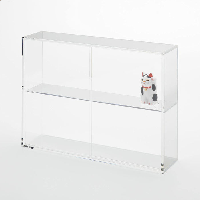 Mujirushi Ryohin Acrylic Stand Sliding Door - Large Size 33.6X8.4X24.4Cm - Japan 02856113-Kiichin - The #1 Place for Japanese Goods in Your Hand!