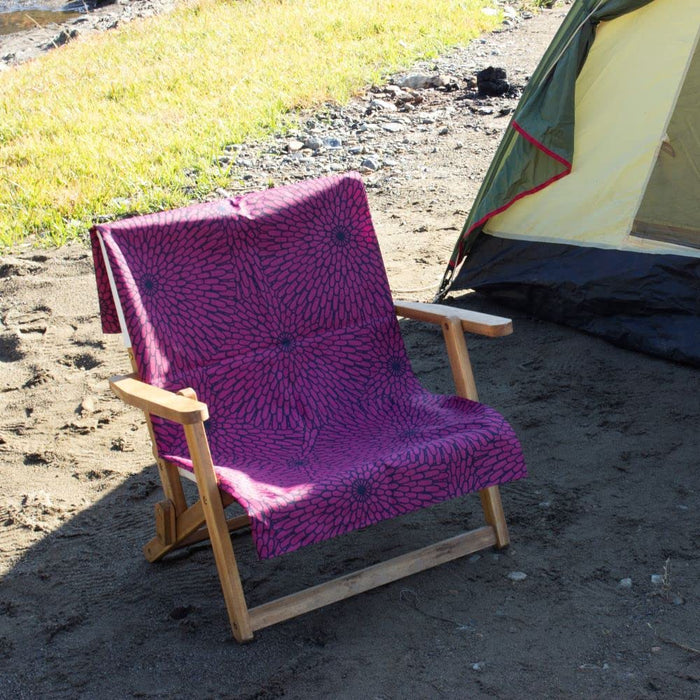 Musubi Furoshiki 100 Isa Pattern Chrysanthemum Purple 100Cm - Water Repellent Polyester-Kiichin - The #1 Place for Japanese Goods in Your Hand!