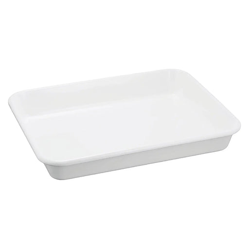 Noda Horo White Series Enamel No.12 Nestable Baking Tray for Meal Prep-Kiichin - The #1 Place for Japanese Goods in Your Hand!