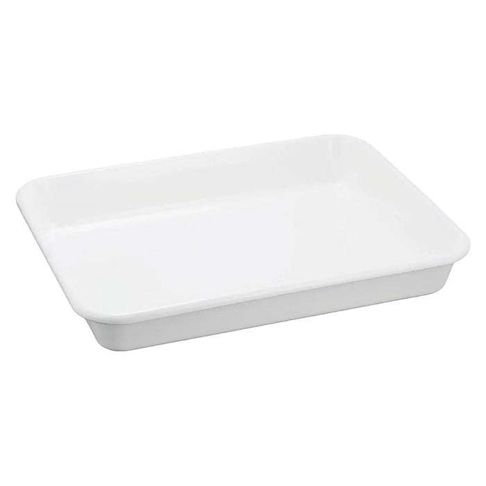 Noda Horo White Series Enamel No.18 Nestable Baking Tray for Meal Prep-Kiichin - The #1 Place for Japanese Goods in Your Hand!