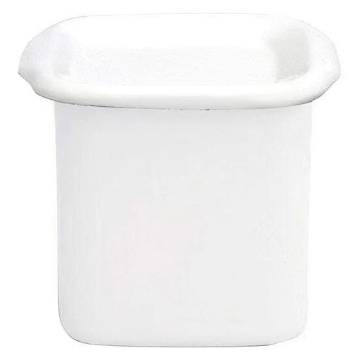 Noda Horo White Enamel Square Food Containers - Large Size with Enamel Lid-Kiichin - The #1 Place for Japanese Goods in Your Hand!