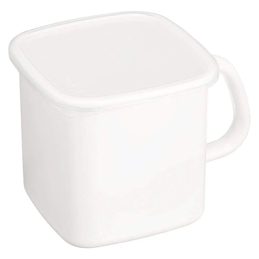 Noda Horo Enamel Square Food Containers - 1.2L Capacity with Handle and Lid-Kiichin - The #1 Place for Japanese Goods in Your Hand!