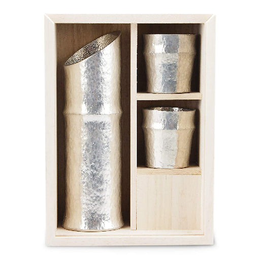 Able To Do Bamboo Sake Set - Japanese Katakuchi & Guinomi - 100% Tin Paulownia Box-Kiichin - The #1 Place for Japanese Goods in Your Hand!