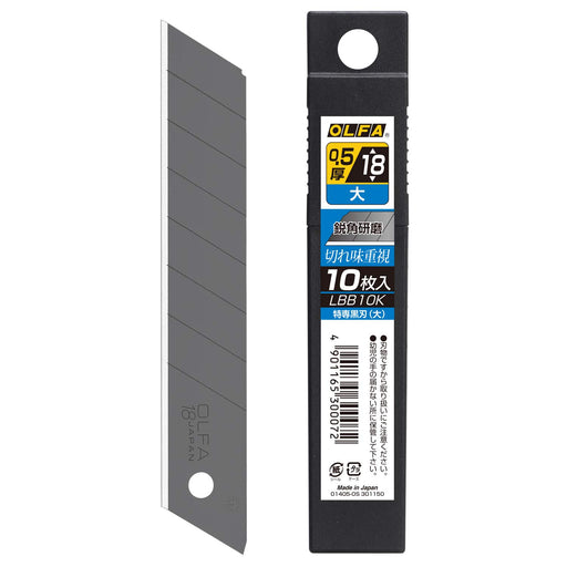 Olfa LBB10K Special Black Blade (Large) 10pcs-Kiichin - The #1 Place for Japanese Goods in Your Hand!