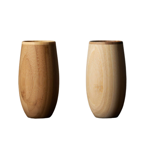 Riveret Japan Cocoon Tumbler Set - 330ml, Bamboo, Dishwasher Safe - White/Brown-Kiichin - The #1 Place for Japanese Goods in Your Hand!