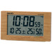 Seiko Clock Digital Alarm Table Clock with Radio Wave, Calendar, Temp & Humidity Display - Light Brown Wood Grain Sq784A-Kiichin - The #1 Place for Japanese Goods in Your Hand!