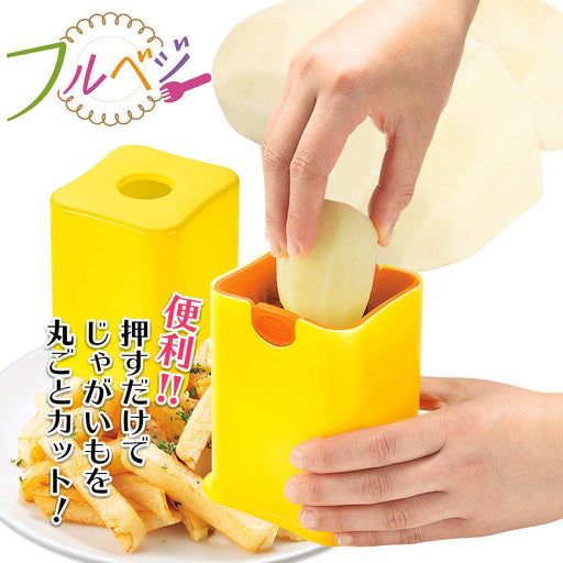 Shimomura Kougyou FV-635 Yellow 100x80x150mm Potato Stick Cutter-Kiichin - The #1 Place for Japanese Goods in Your Hand!