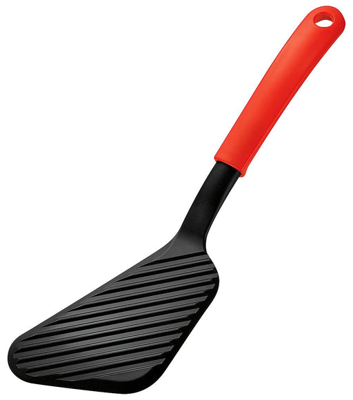 Shimomura Kougyou Yp-214 Yakipa! Carving Spatula Dishwasher Safe Tsubame-Sanjo Red Black-Kiichin - The #1 Place for Japanese Goods in Your Hand!