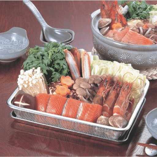 Shinetsu Works Japan Rectangular Deep Mesh Colander - 6.5 Mesh No.12 (325x255mm)-Kiichin - The #1 Place for Japanese Goods in Your Hand!