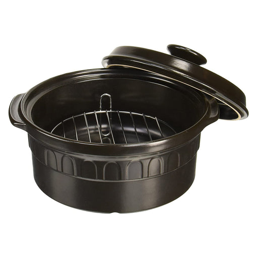Tohi Ceramics 22Cm Heat-Resistant Casserole Pot - Charcoal Brown Japan-Kiichin - The #1 Place for Japanese Goods in Your Hand!