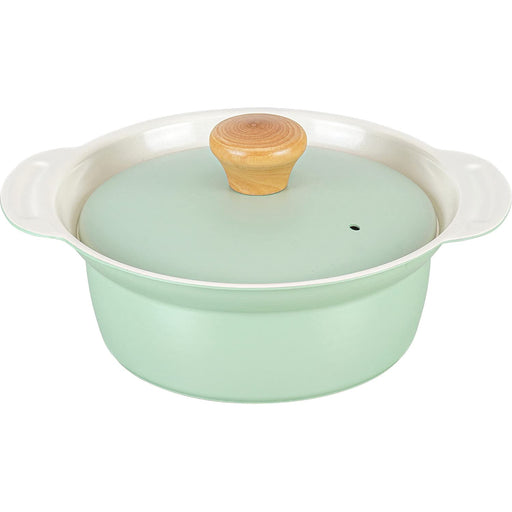 Wahei Freiz Japan Tabletop Pot 16Cm Green - Compact Ceramic Cookware-Kiichin - The #1 Place for Japanese Goods in Your Hand!