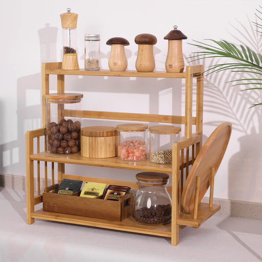 Good Wood Workshop Yoshiki Bamboo Kitchen Storage Shelf Rack-Kiichin - The #1 Place for Japanese Goods in Your Hand!