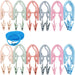 Yoooo Travel Hanger Set - Portable, Foldable, Lightweight - 12 Pcs, 1 Laundry Rope, 24 Pinches - 6 Colors - For Travel & Business Trips, Laundry Drying - Japan-Kiichin - The #1 Place for Japanese Goods in Your Hand!